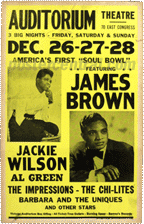 James Brown, Jackie Wilson, Al Green, etc America's first "Soul Bowl" concert poster